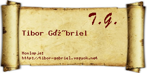 Tibor Gábriel névjegykártya